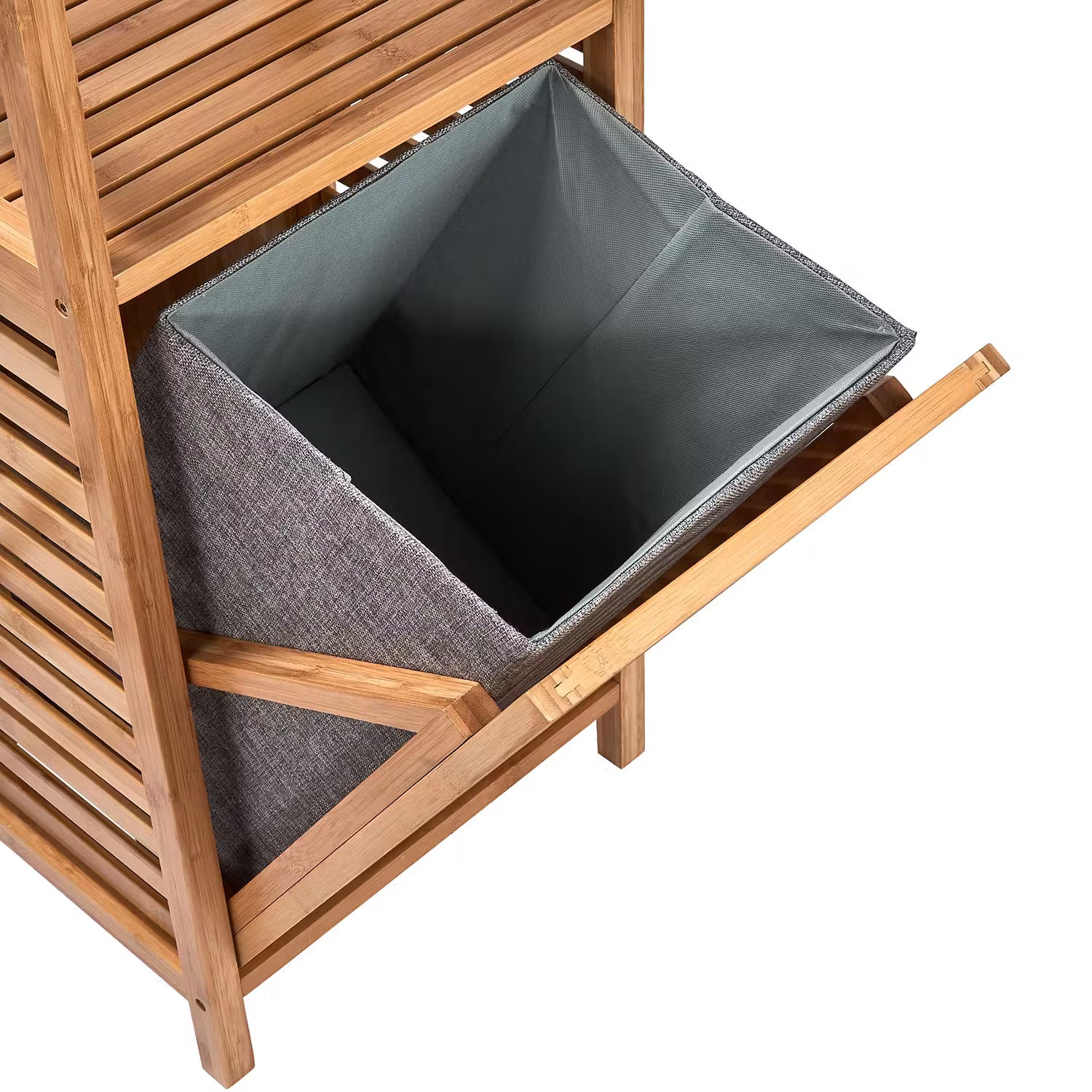 BIG BAMBOO Regal mit Wäschekorb