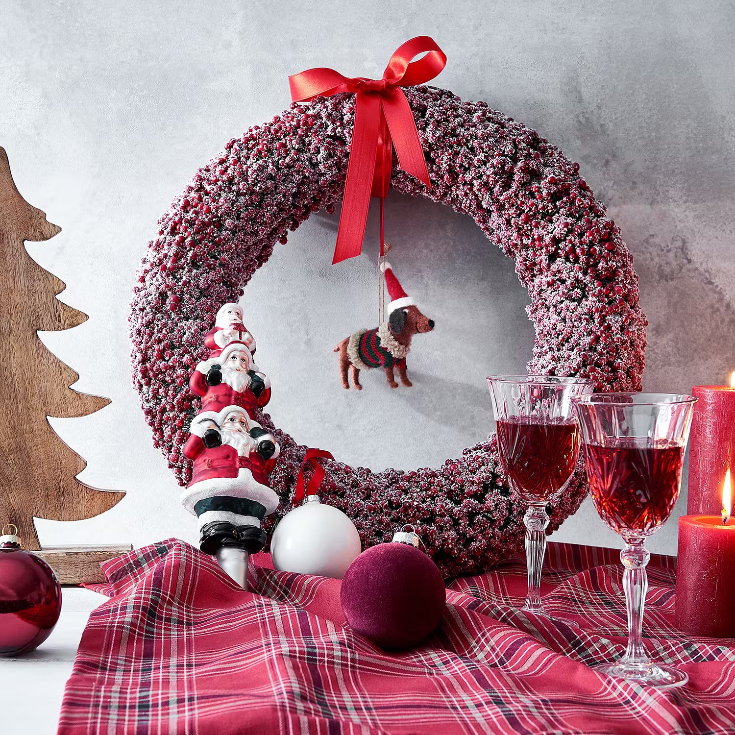 Baumspitze X-MAS Weihnachtsmänner