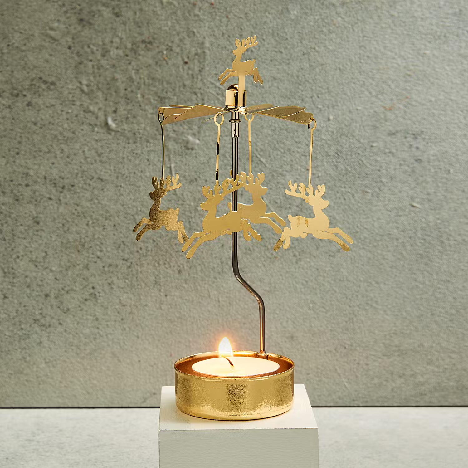 Teelichtkarussell Hirsche MERRY-GO-ROUND