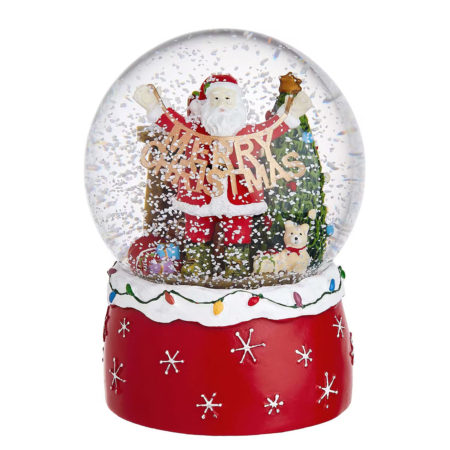 Spieluhr Santa mit Girlande X-MAS