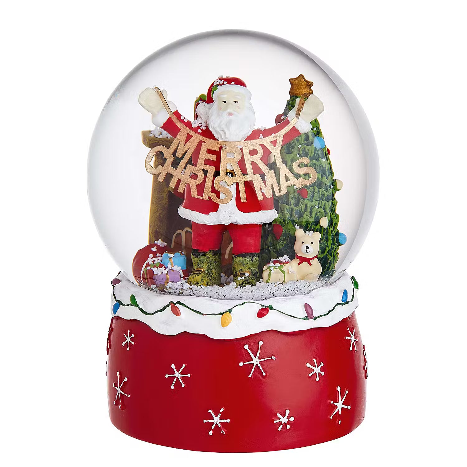 Spieluhr Santa mit Girlande X-MAS