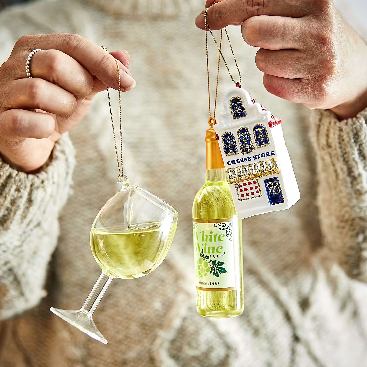 Baumanhänger HANG ON Weißweinglas