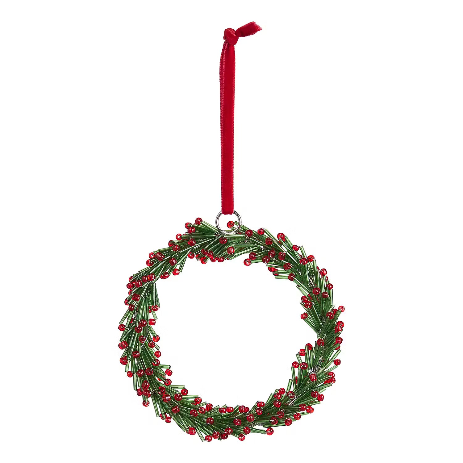 Kranz X-MAS aus Perlen