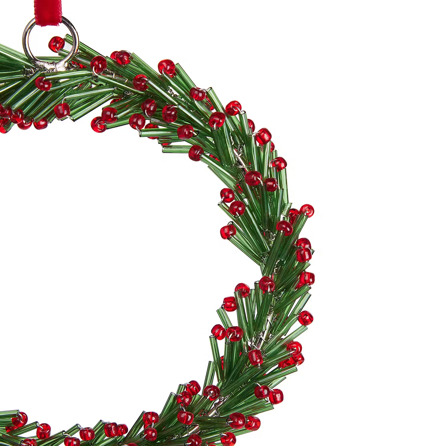 Kranz X-MAS aus Perlen