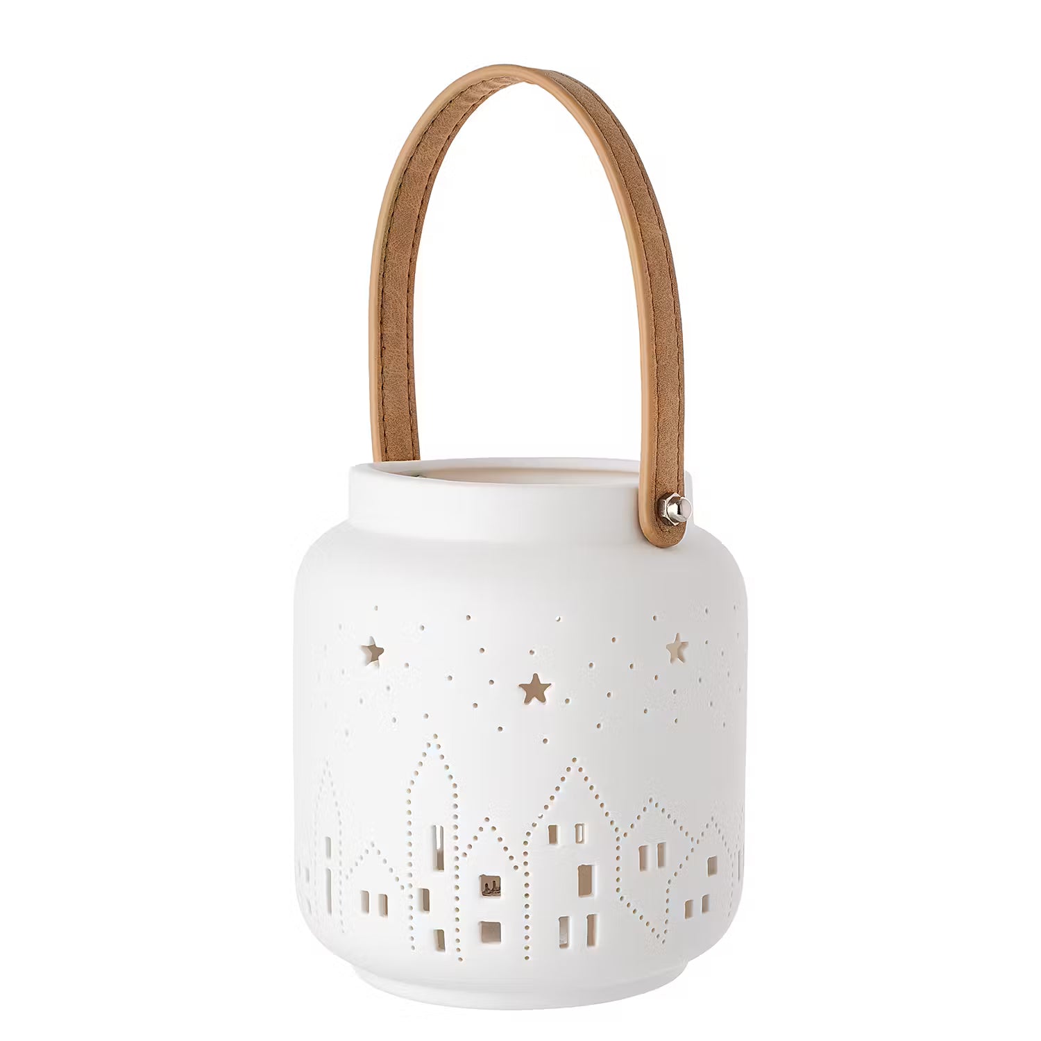 Laterne WHITE CHRISTMAS Häuser