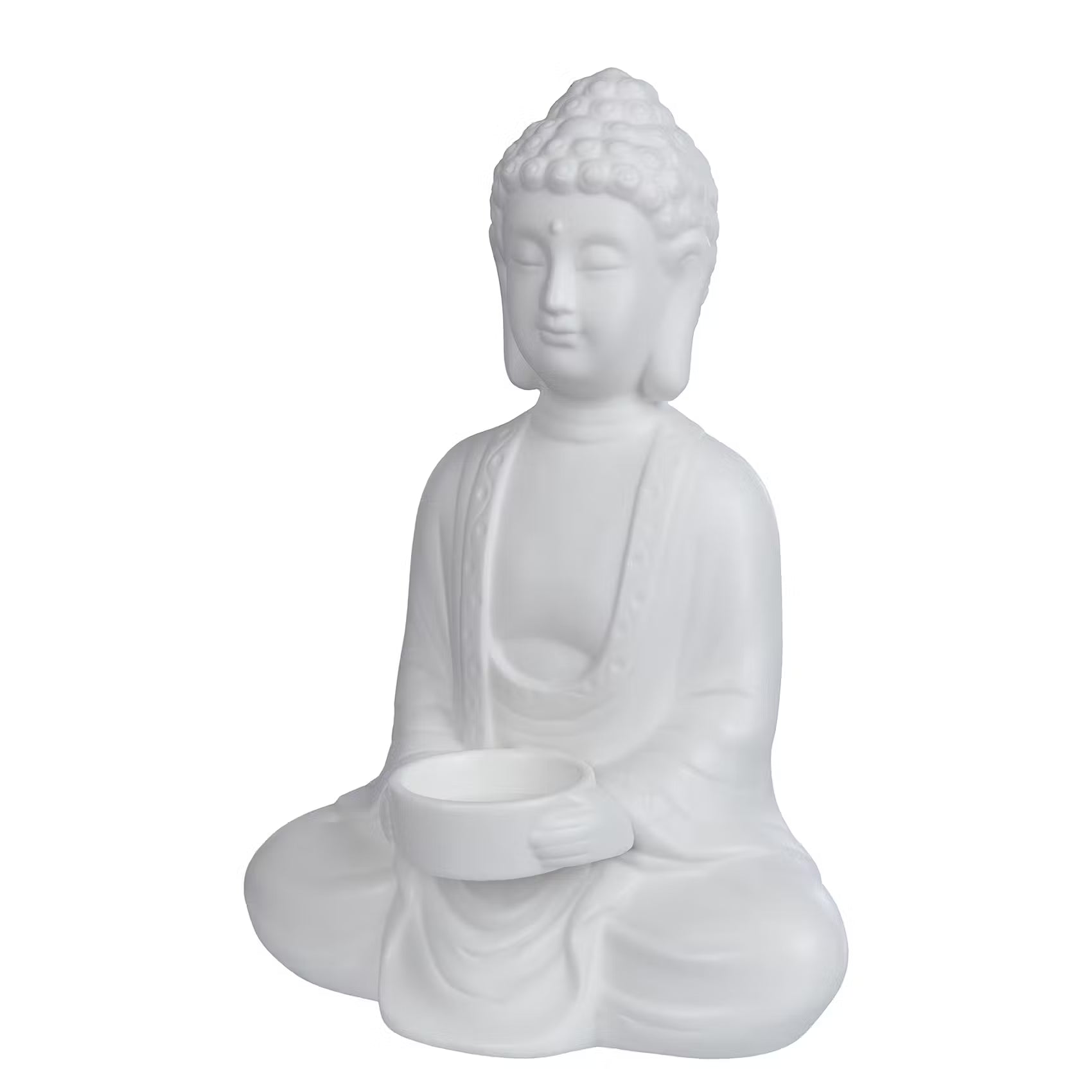 BUDDHA Deko-Statue mit Kerzenhalter