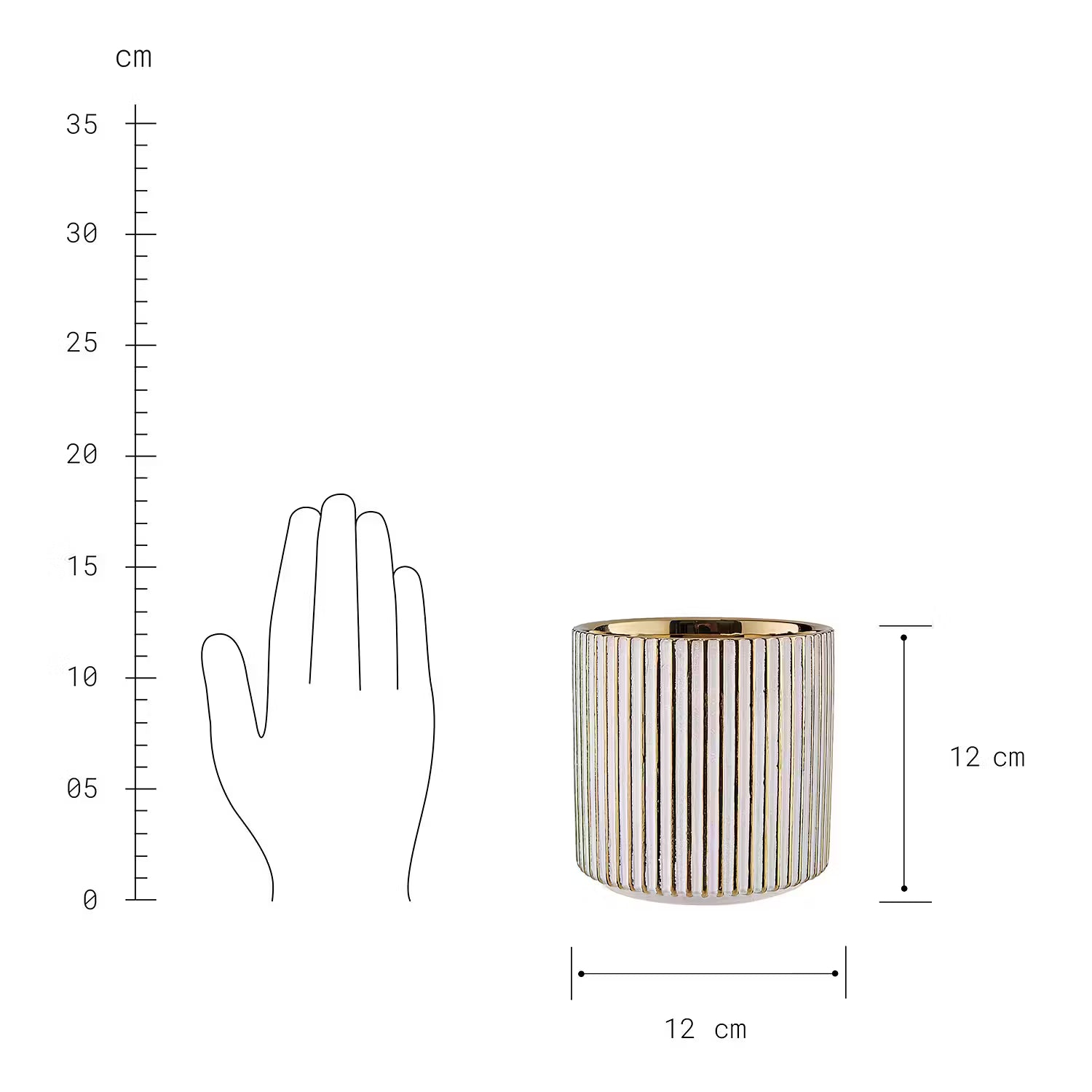 Blumentopf GOLDIE 2er-Set