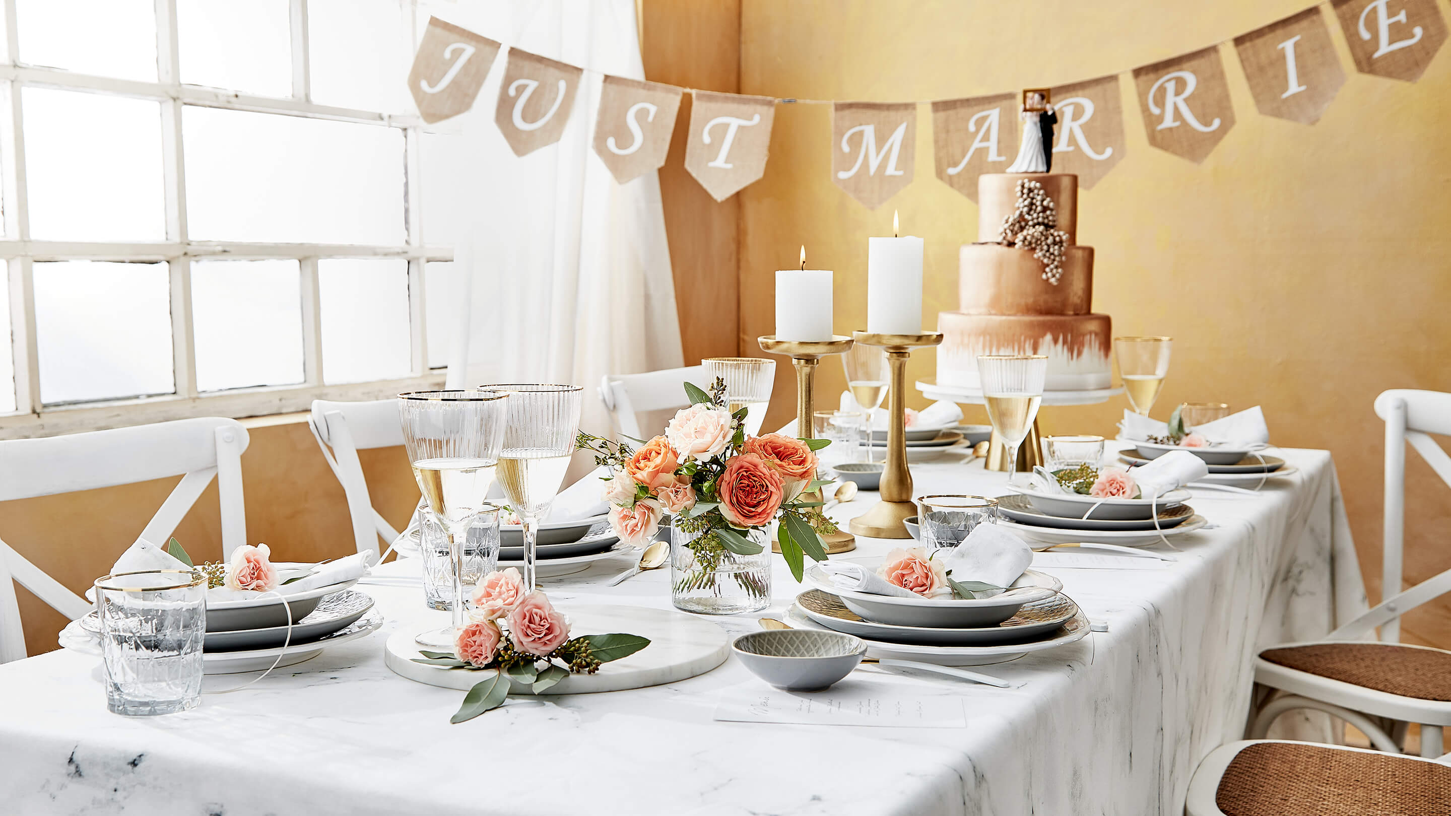 Ideen für die Hochzeit im Marmor-Look