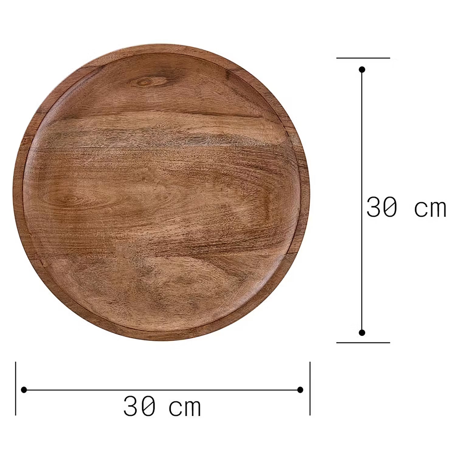 ACACIA Platzteller  - Massivholz (Holzart) - Braun