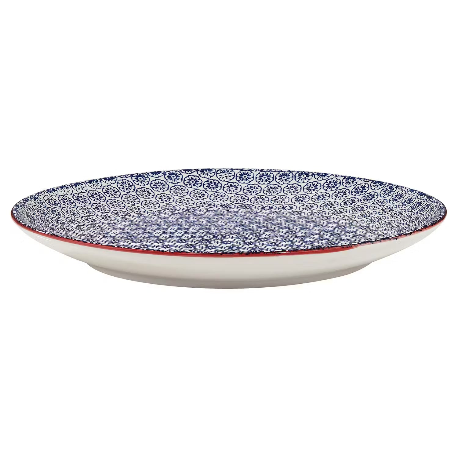 RETRO Essteller 6er-Set - Porzellan - Blau