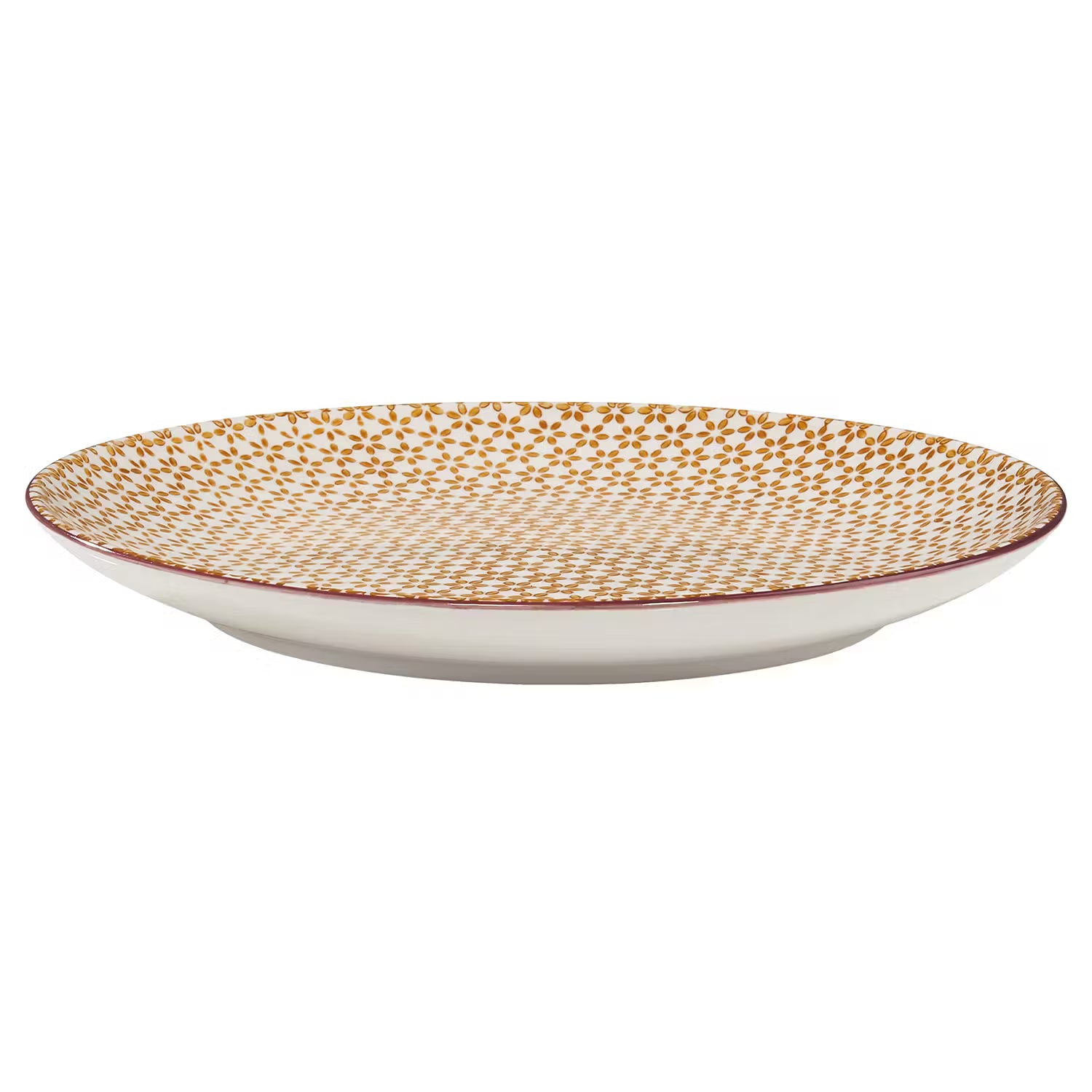 RETRO Essteller 6er-Set - Porzellan - Gelb
