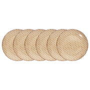 RETRO Frühstücksteller 6er-Set - Porzellan - Gelb