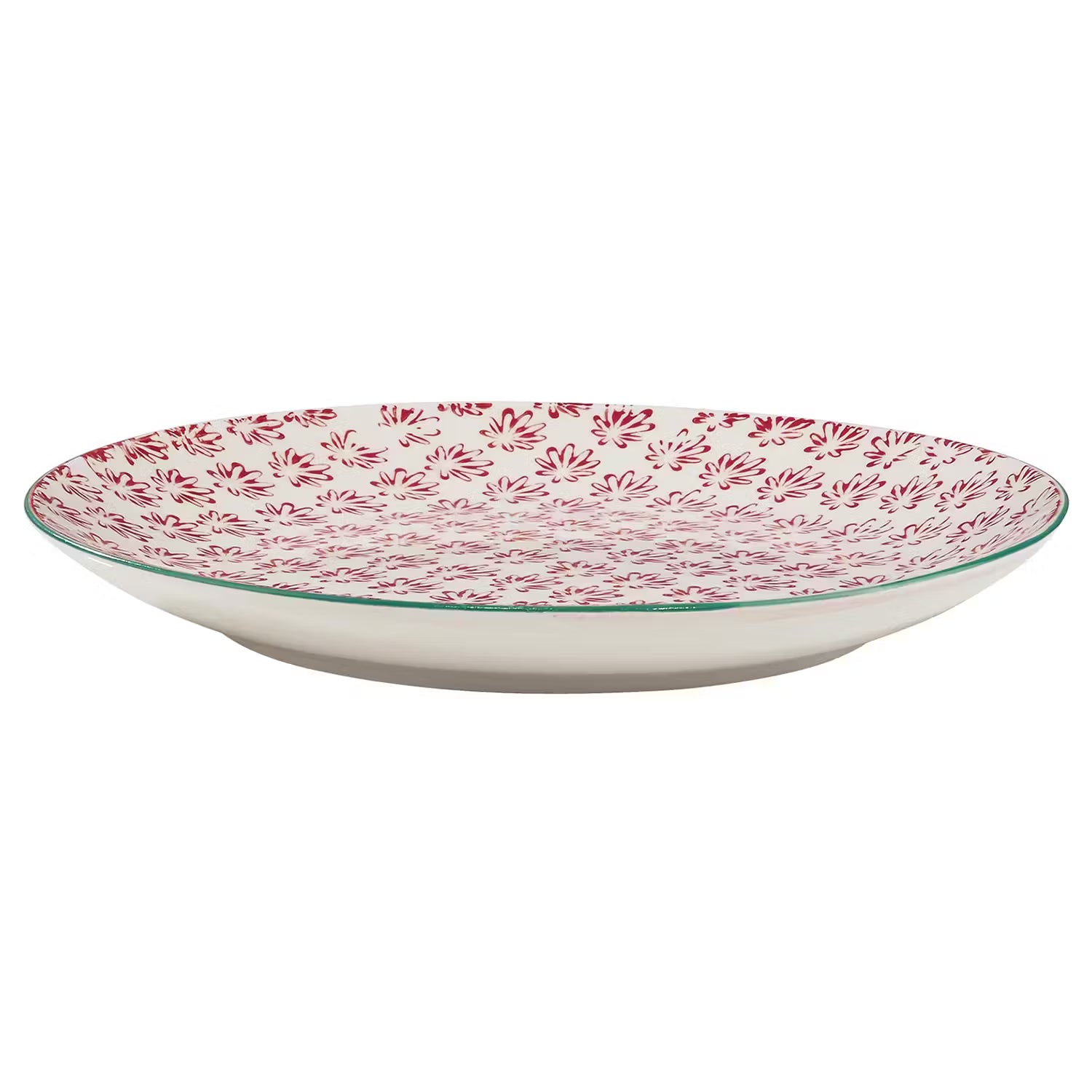 RETRO Frühstücksteller 6er-Set - Porzellan - Rot