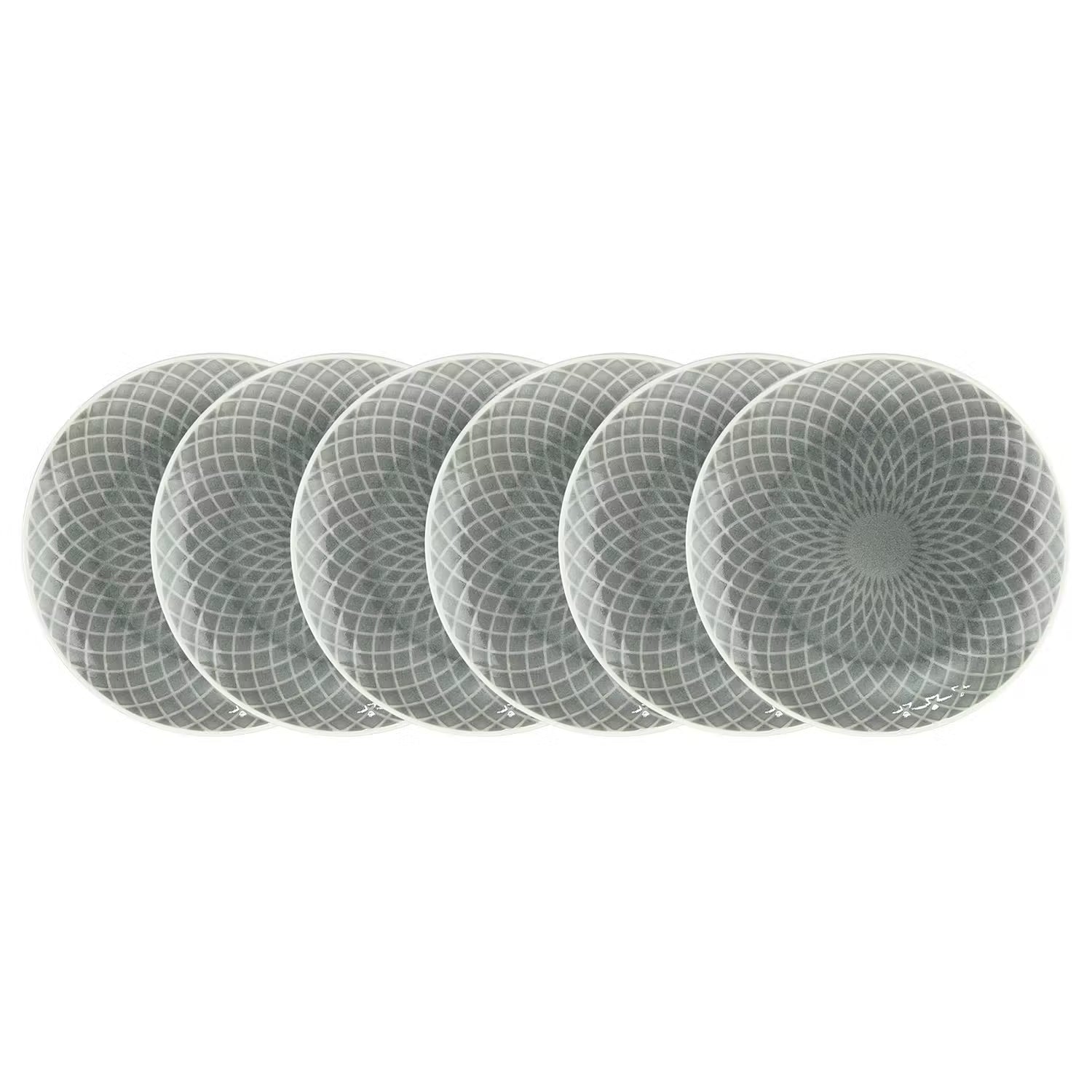 HANAMI Dessertteller 6er-Set - Keramik - Grau