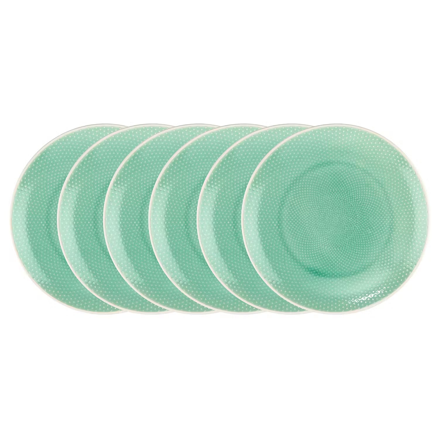 HANAMI Dinnerteller 6er-Set - Keramik - Mint