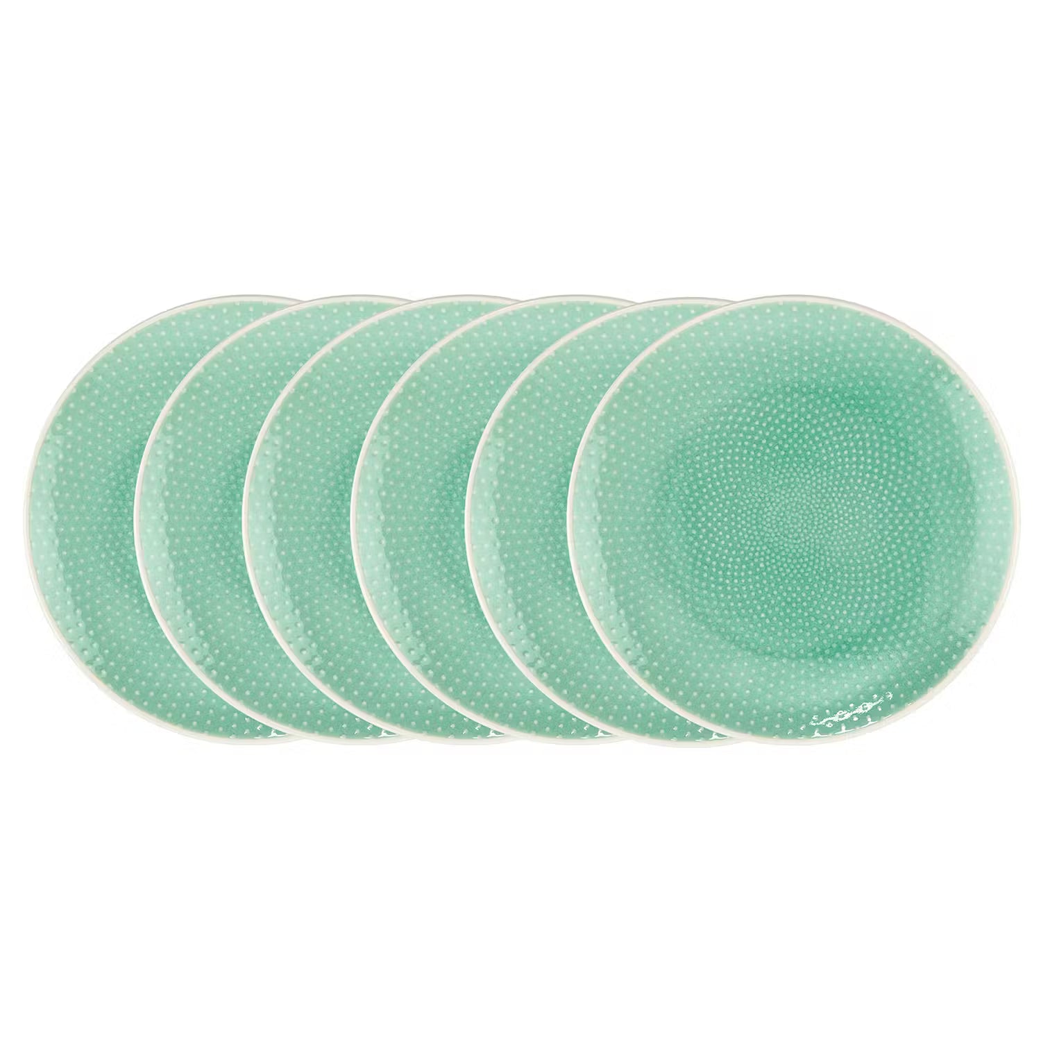 HANAMI Dessertteller 6er-Set - Keramik - Mint