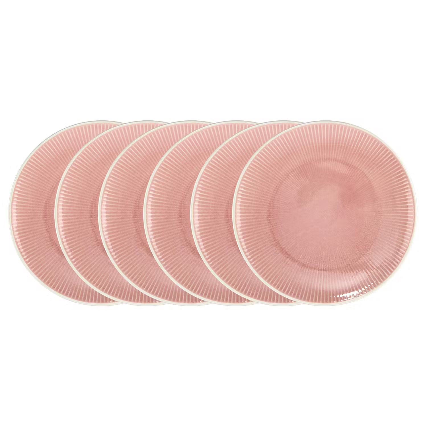 HANAMI Dinnerteller 6er-Set - Keramik - Pink