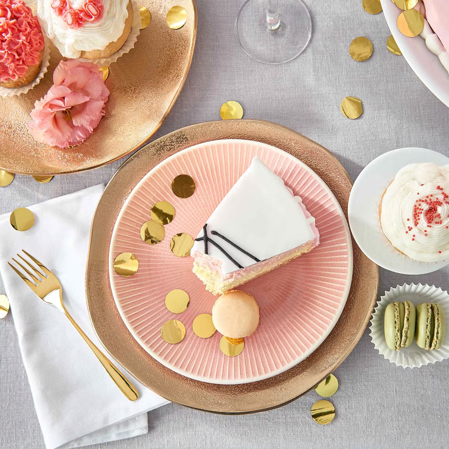 HANAMI Dessertteller 6er-Set - Keramik - Pink