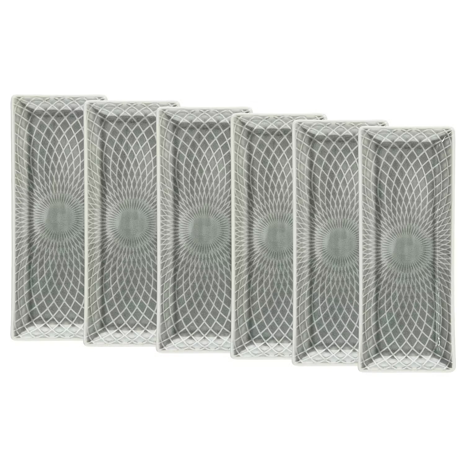 HANAMI Teller 6er-Set - Keramik - Grau