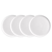 NATIVE Dinnerteller 4er-Set - Keramik - Weiß - Weiß