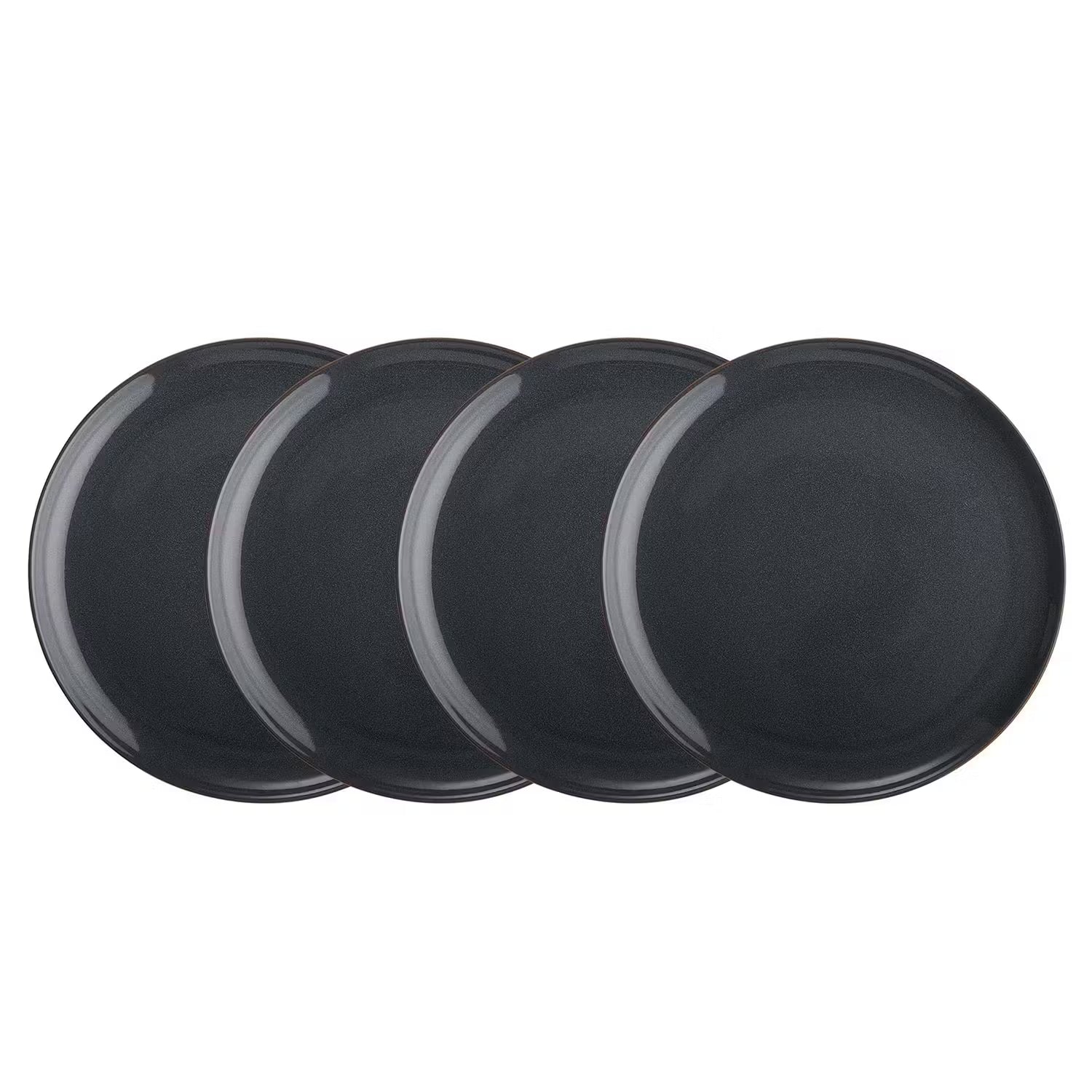 NATIVE Dinnerteller 4er-Set - Keramik - Dunkelblau - Dunkelblau