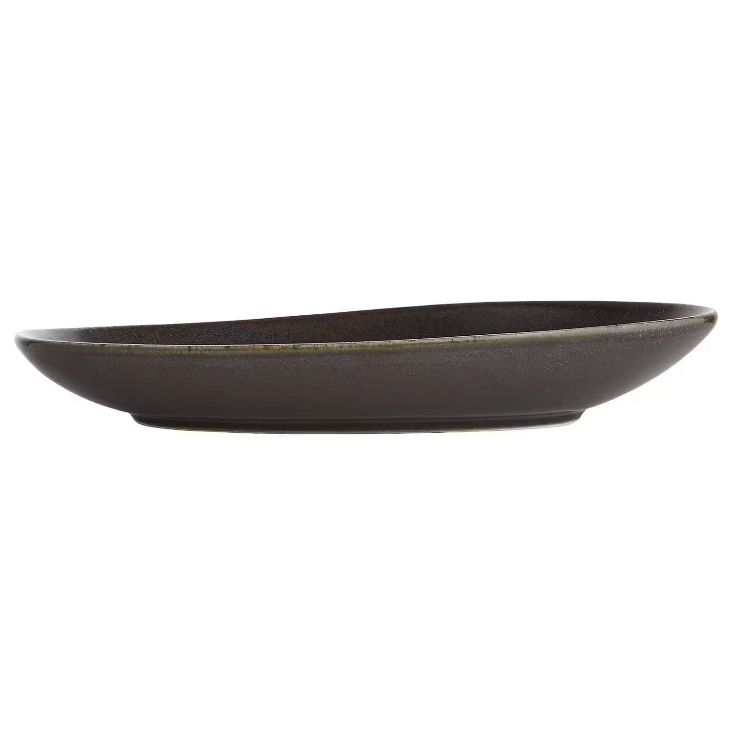 JAPANDI Frühstücksteller 4er-Set - Porzellan - Schwarz - Schwarz