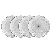 DIM SUM Teller 4er-Set - Keramik - Weiß / Schwarz - Weiß / Schwarz