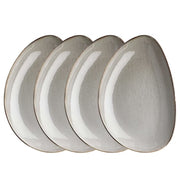 JAPANDI Dinnerteller 4er-Set - Porzellan - Beige - Beige