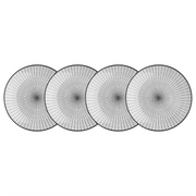 DIM SUM Teller 4er-Set - Keramik - Weiß / Schwarz - Weiß / Schwarz