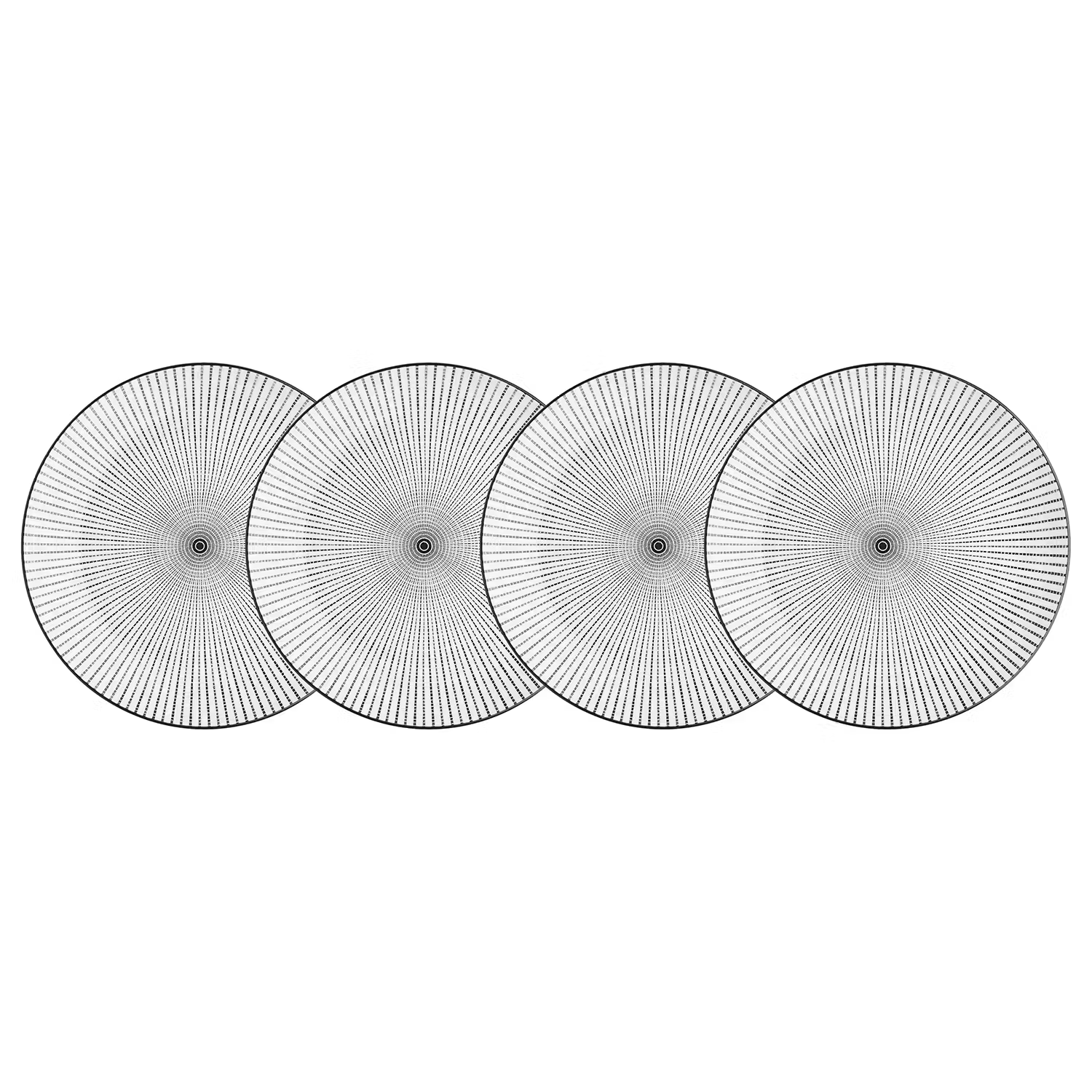 FLEUR Frühstücksteller 4er-Set - Keramik - Beige