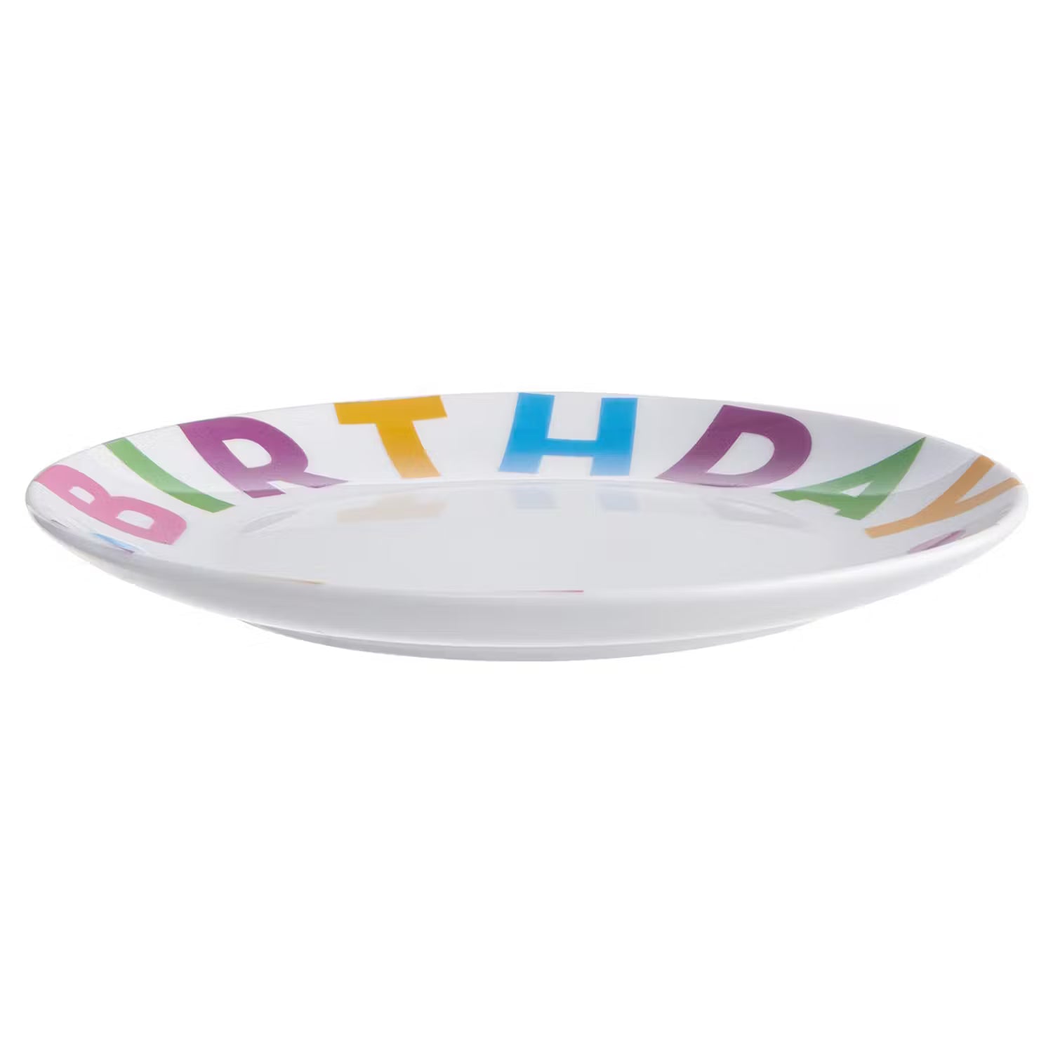 HAPPY BIRTHDAY Teller - Porzellan - Mehrfarbig - Weiß / Blau / Gelb