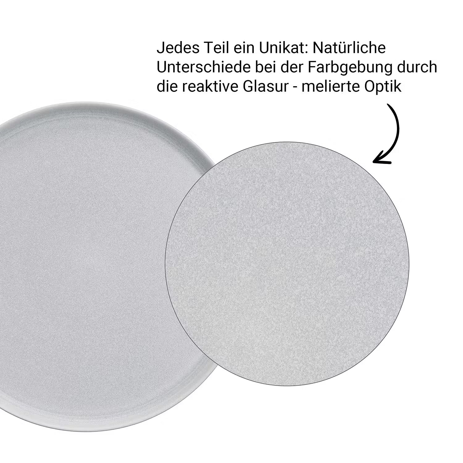 CASA NOVA Tasse mit Henkel - Steinzeug - Grau