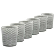 HANAMI Teetasse 6er-Set - Keramik - Grau
