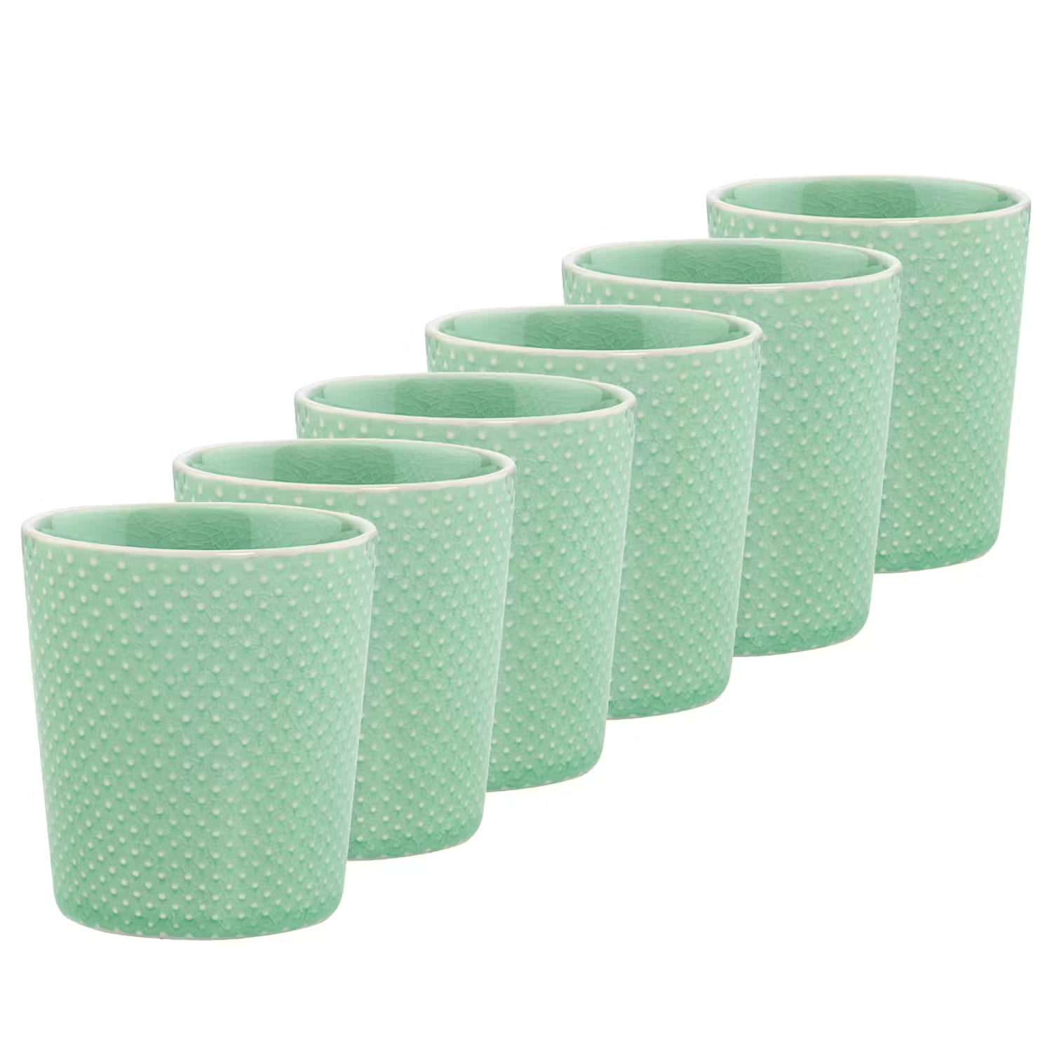 HANAMI Teetasse 6er-Set - Keramik - Mint