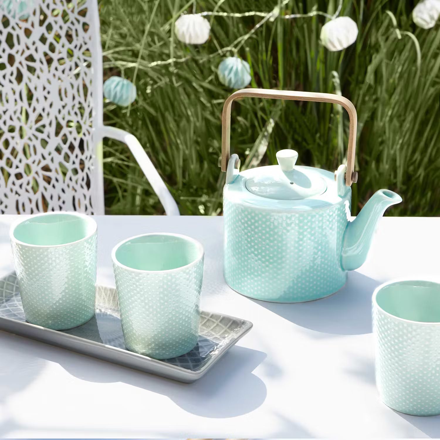 HANAMI Teetasse 6er-Set - Keramik - Mint