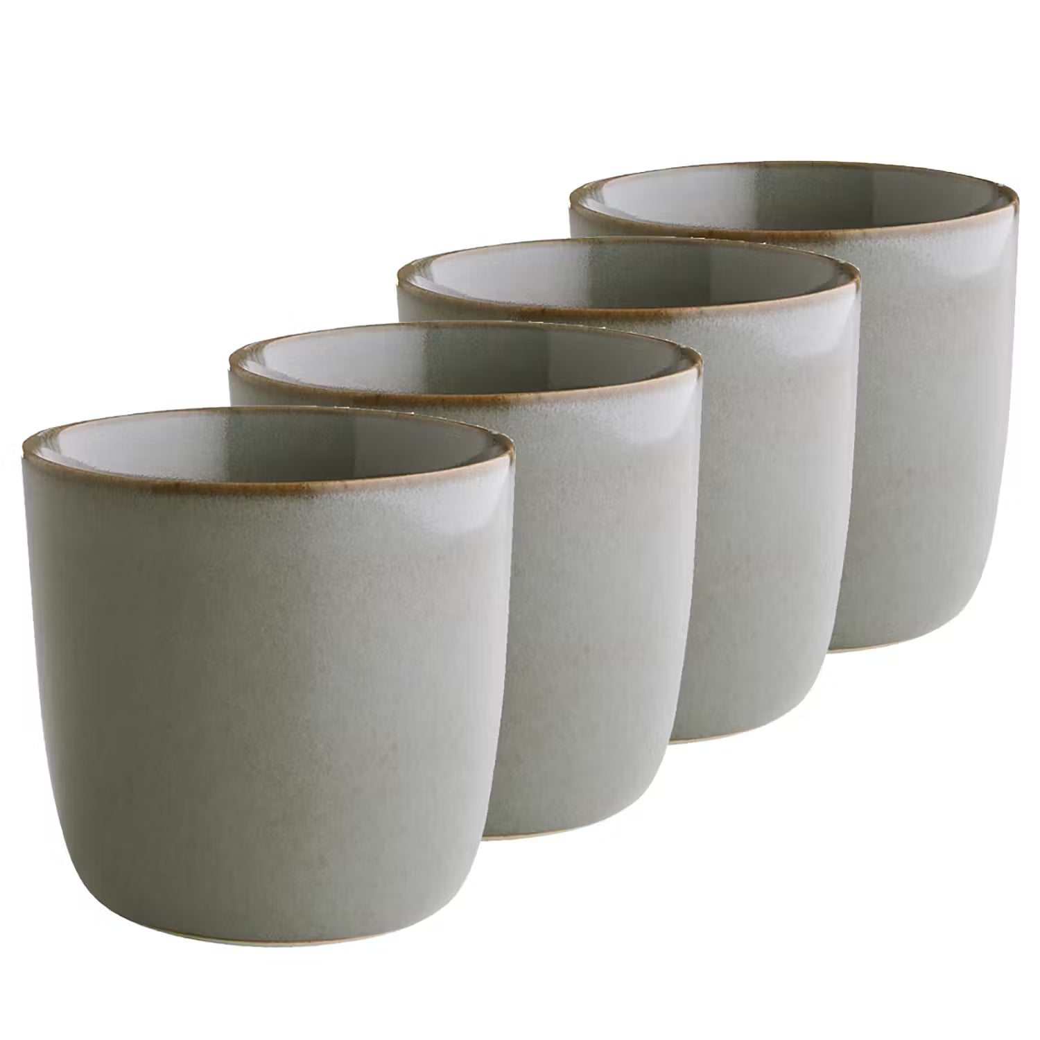 NATIVE Espressotasse 4-Set - Keramik - Grau
