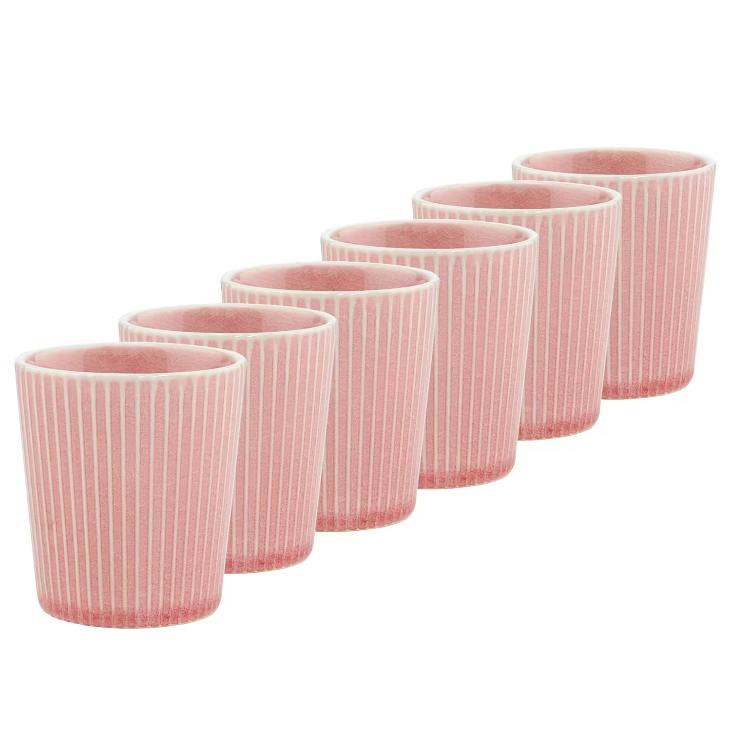 HANAMI Teetasse 6er-Set - Keramik - Rosa