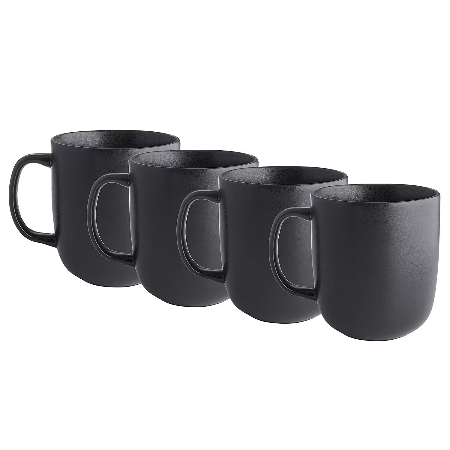 CASA NOVA Tasse 4er-Set - Steinzeug - Schwarz