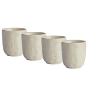 FLEUR Espressotasse 4er-Set - Keramik - Beige