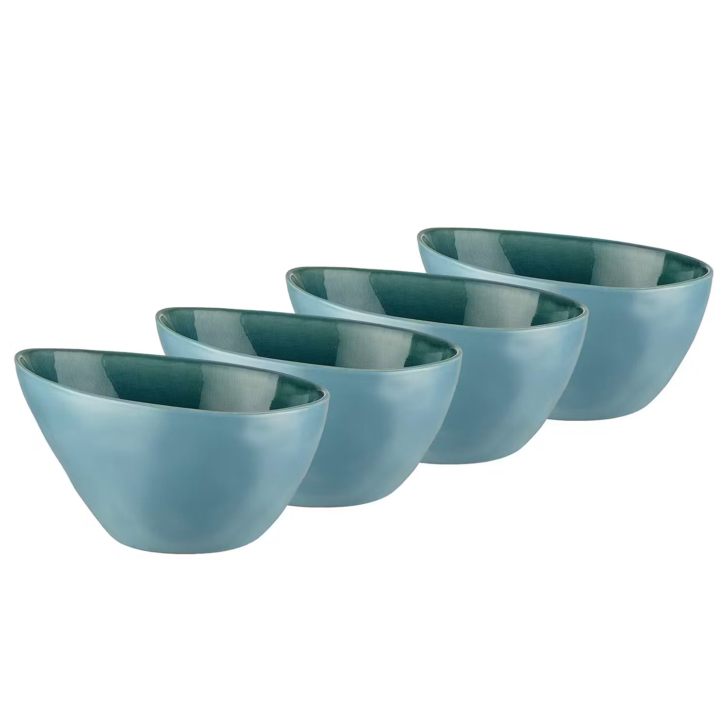 DE LA ROYA Schale 4er-Set - Steinzeug - Blau - Blau