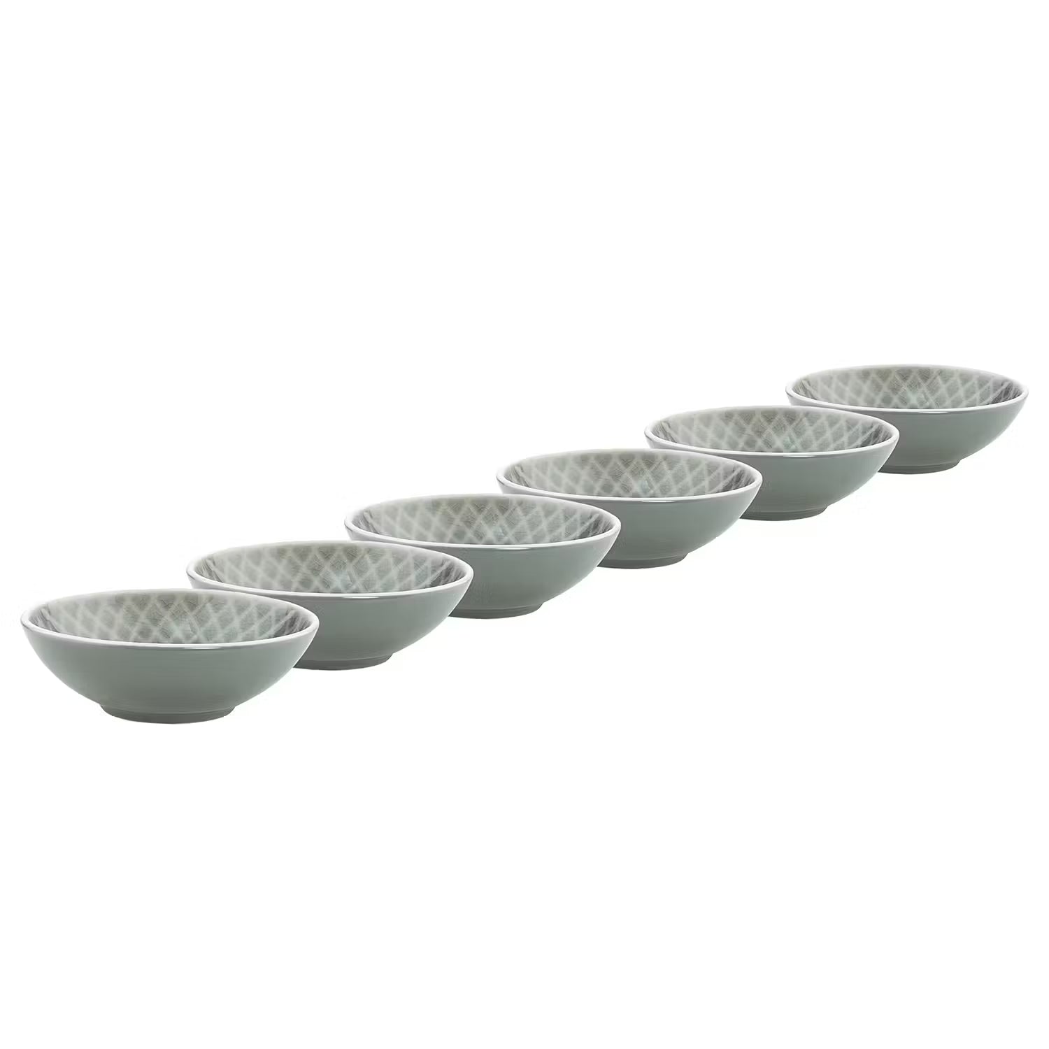 HANAMI Schale 6er-Set - Steinzeug - Grau