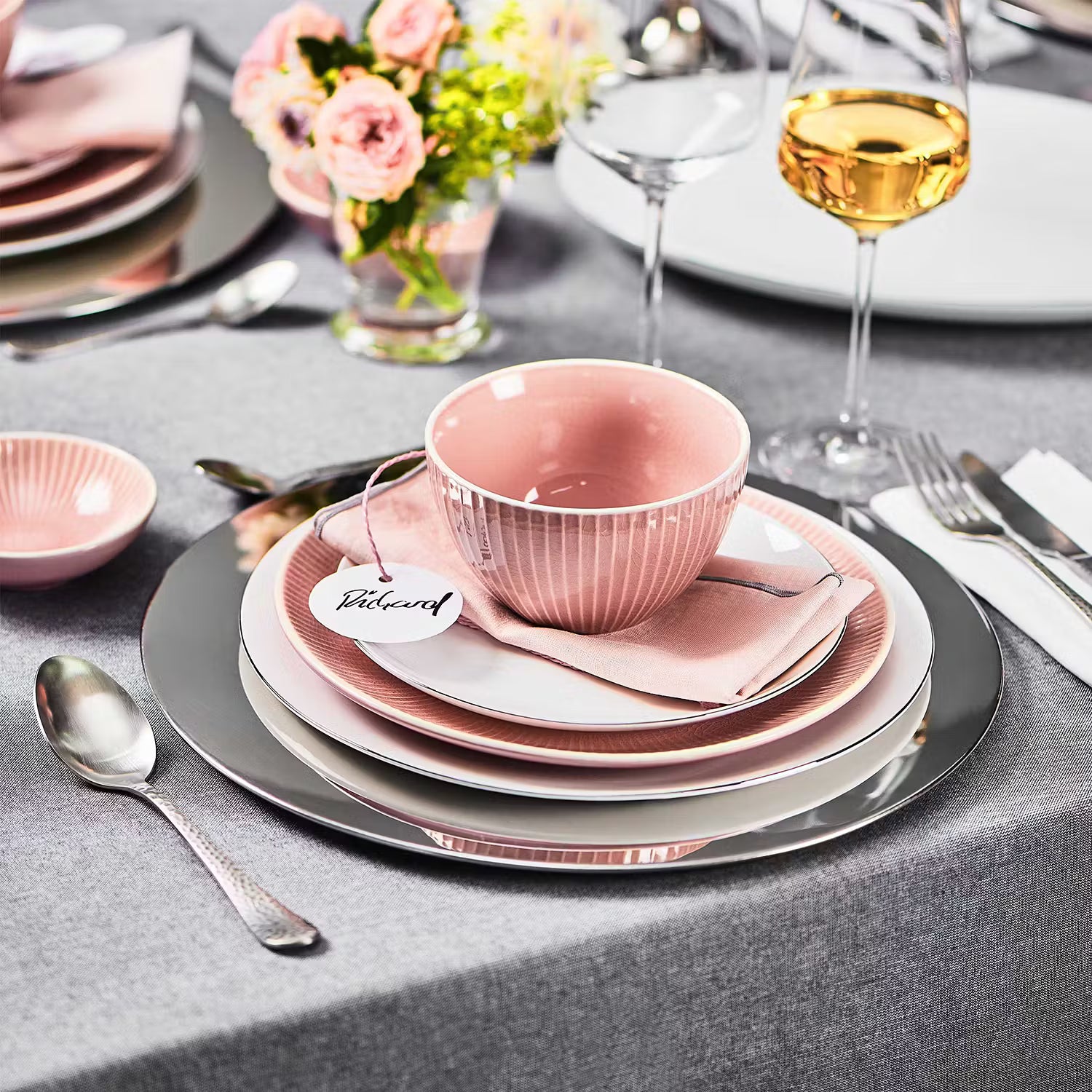 HANAMI Schale 6er-Set - Steinzeug - Rosa - Durchmesser: 13 cm