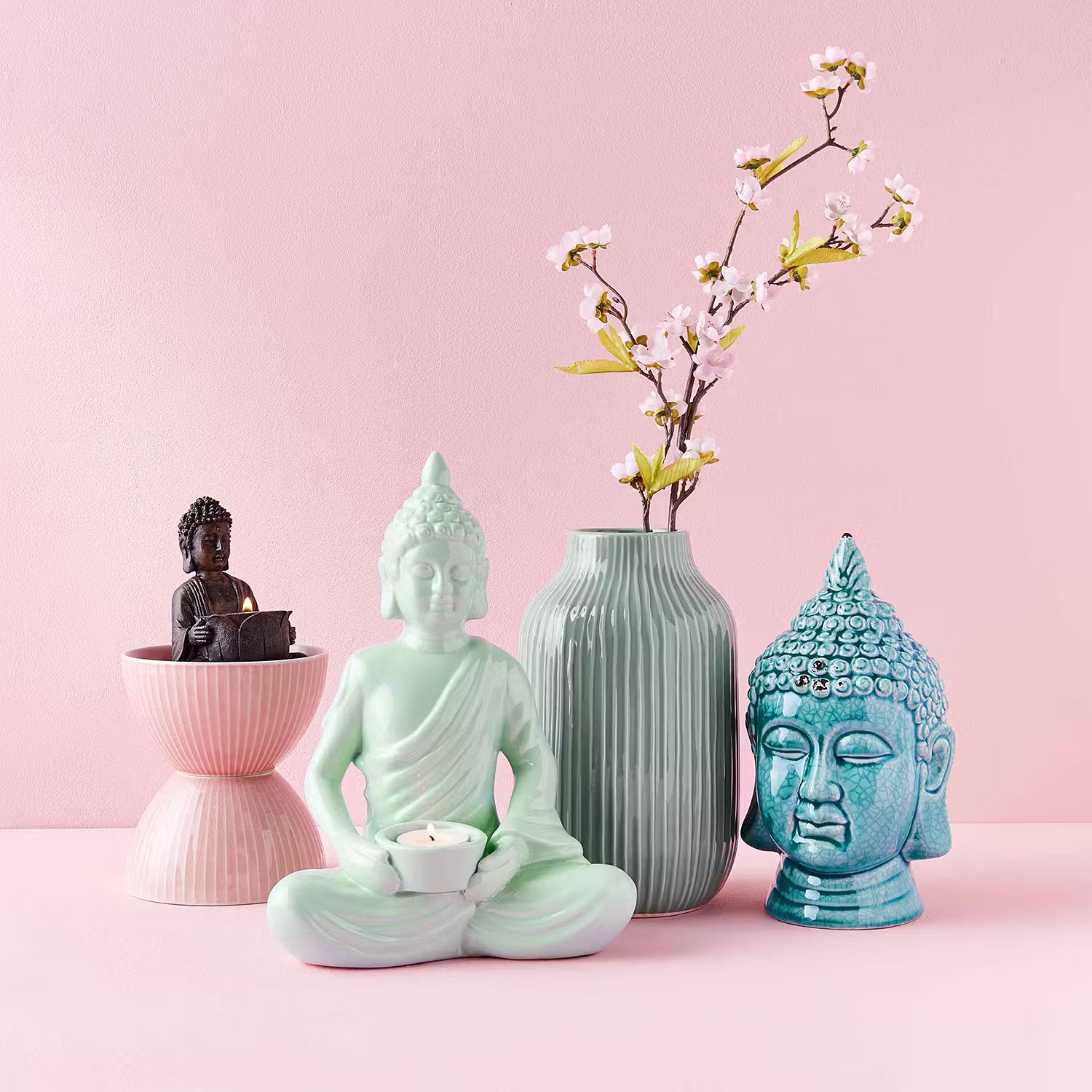HANAMI Schale 6er-Set - Steinzeug - Rosa - Durchmesser: 13 cm