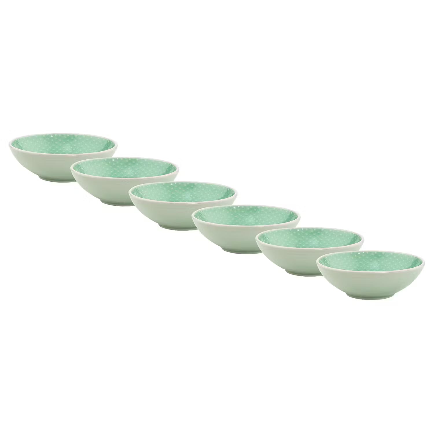 HANAMI Schale 6er-Set - Steinzeug - Mint - Durchmesser: 11 cm