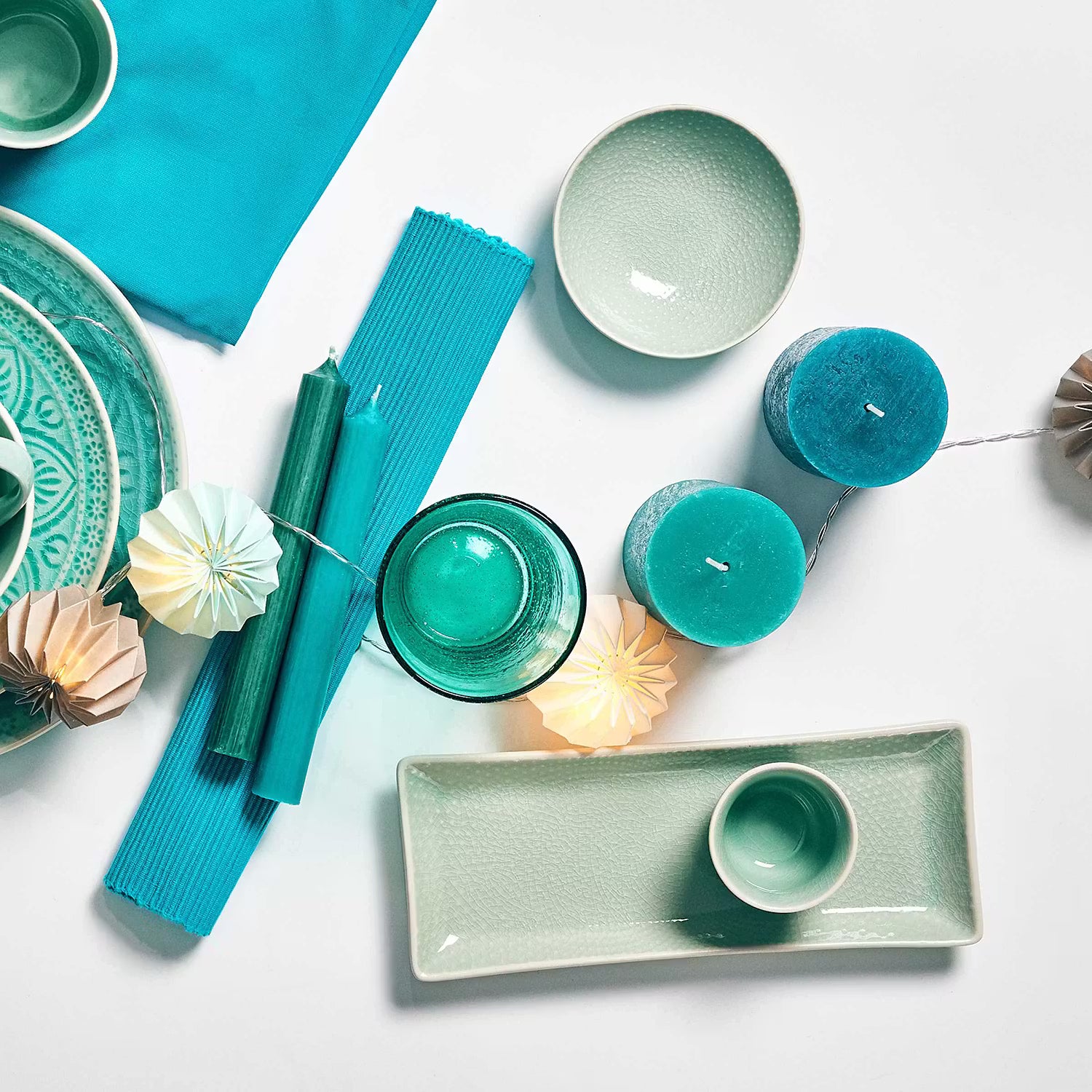 HANAMI Schale 6er-Set - Steinzeug - Mint - Durchmesser: 11 cm