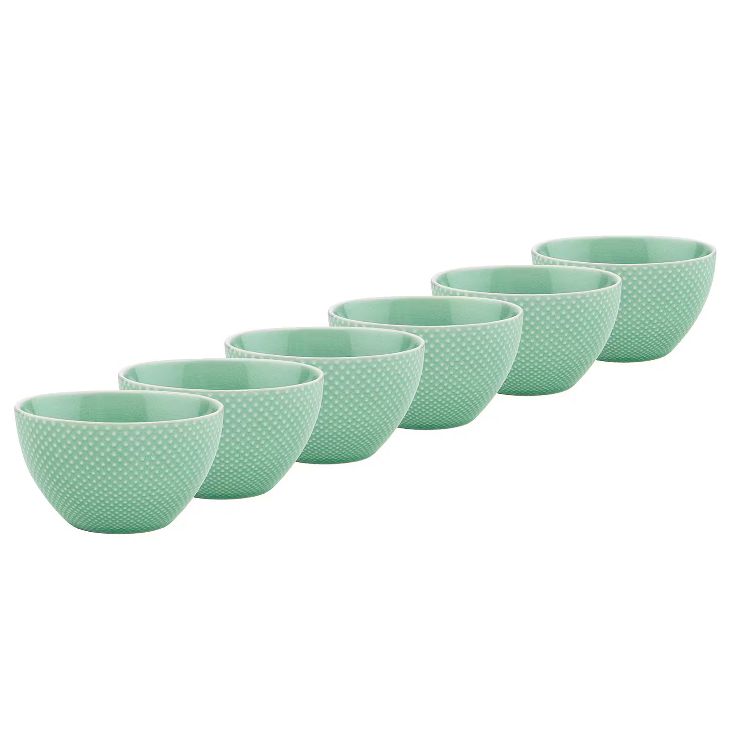 HANAMI Schale 6er-Set - Steinzeug - Mint - Durchmesser: 13 cm