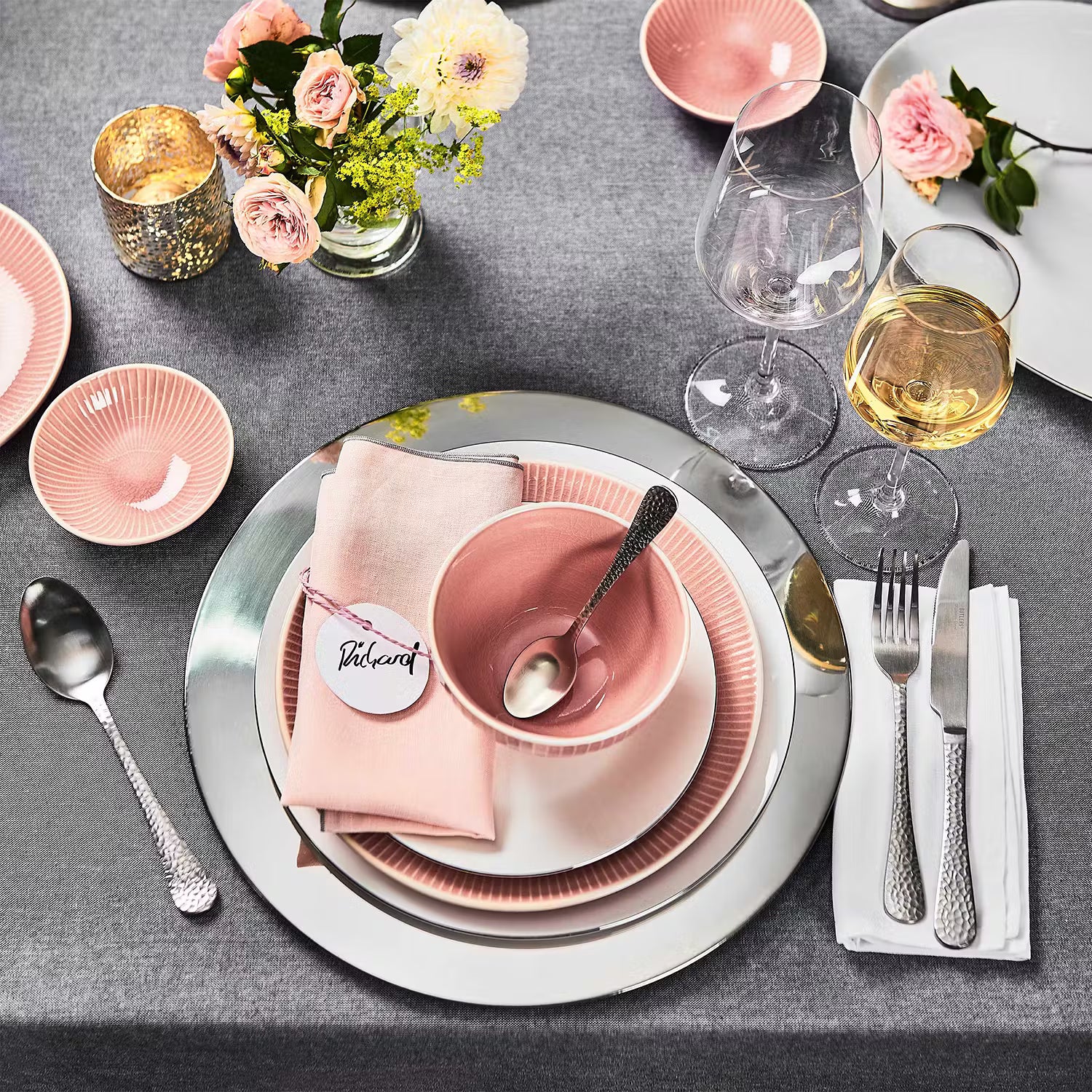 HANAMI Schale 6er-Set - Steinzeug - Rosa - Durchmesser: 11 cm
