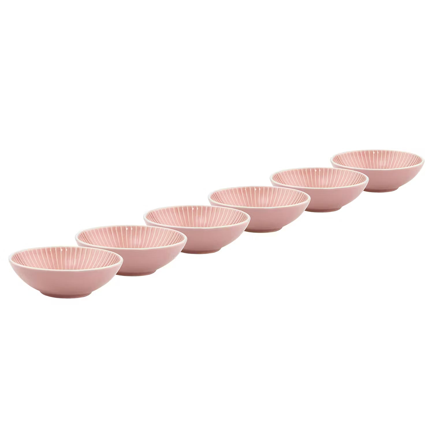 HANAMI Schale 6er-Set - Steinzeug - Rosa - Durchmesser: 11 cm