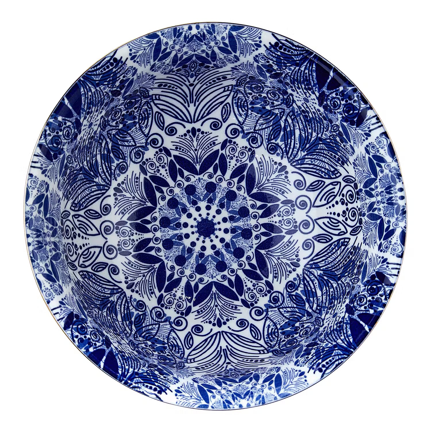ORNAMENTS Schale 6er-Set - Porzellan - Weiß / Dunkelblau