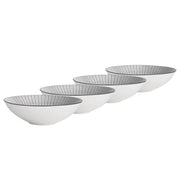 DIM SUM Servierschale 4er-Set - Steinzeug - Schwarz